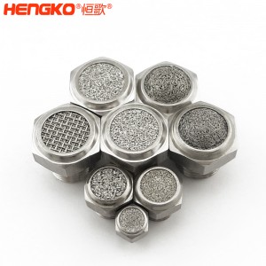 廠家直銷316不銹鋼燒結(jié)消聲器耐高溫降噪，粉末燒結(jié)氣動(dòng)元件可按需定制